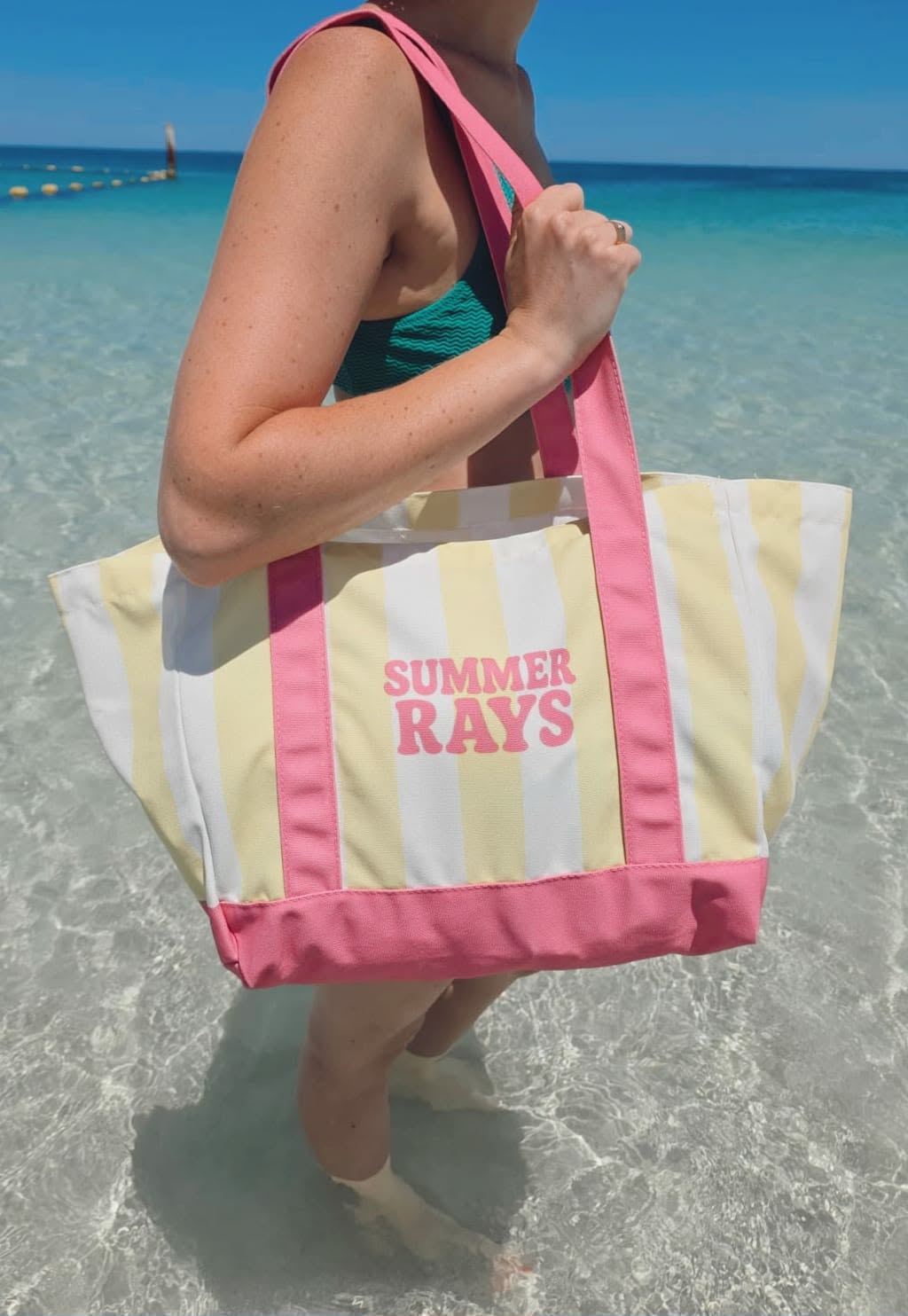 Summer Rays Stripe Beach Tote