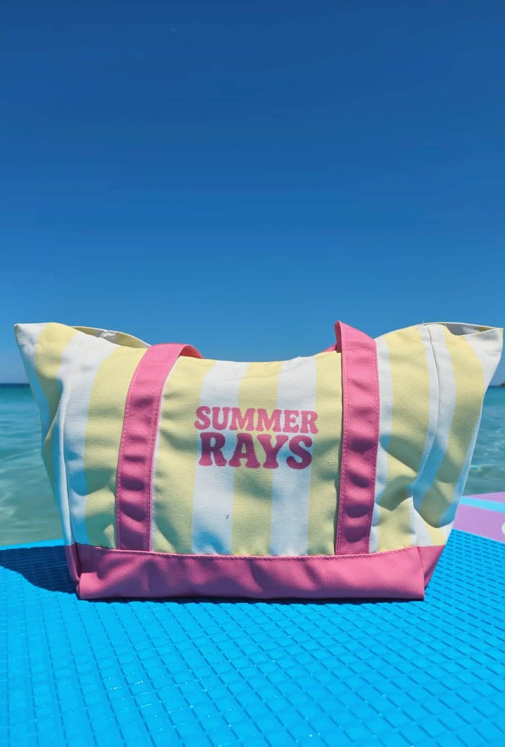 Summer Rays Stripe Beach Tote